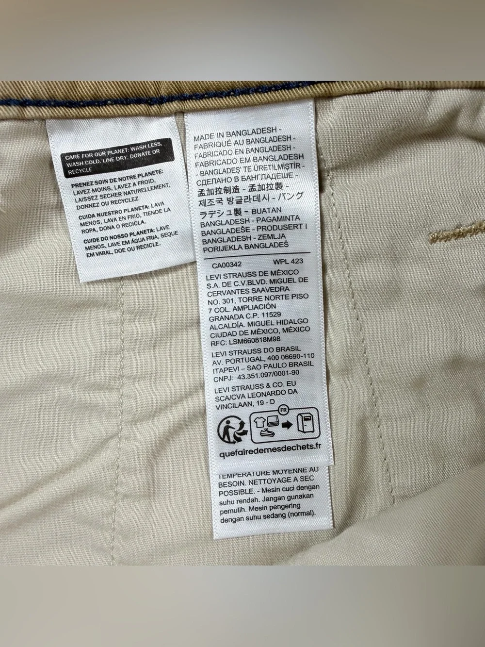 NEW Levi's XX Chino Relaxed Shorts SIZE 40 British Khaki Brown Stretch 8
